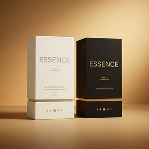Custom Rigid Setup Box with Lift-Off Lid Gold Foil Logo