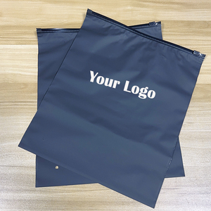 Custom Print Matte Black Poly Mailer Zipper Lock Bag