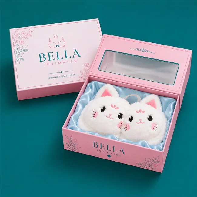Custom Bra Packaging Boxes - Luxury Rigid Presentation Box with Metallic Foil Stamping