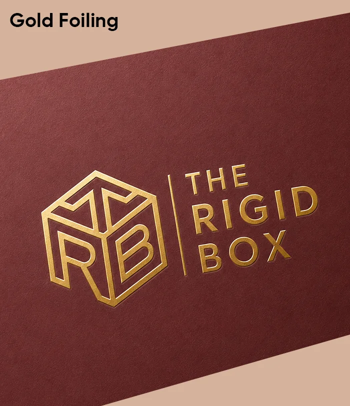 Gold foil stamping on custom cufflink rigid box