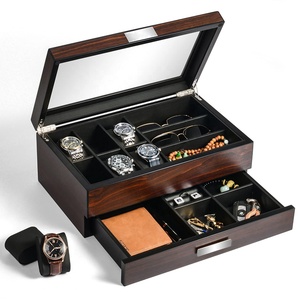 Luxury Wooden Jewelry Boxes Case Watch Ring Necklace Storage